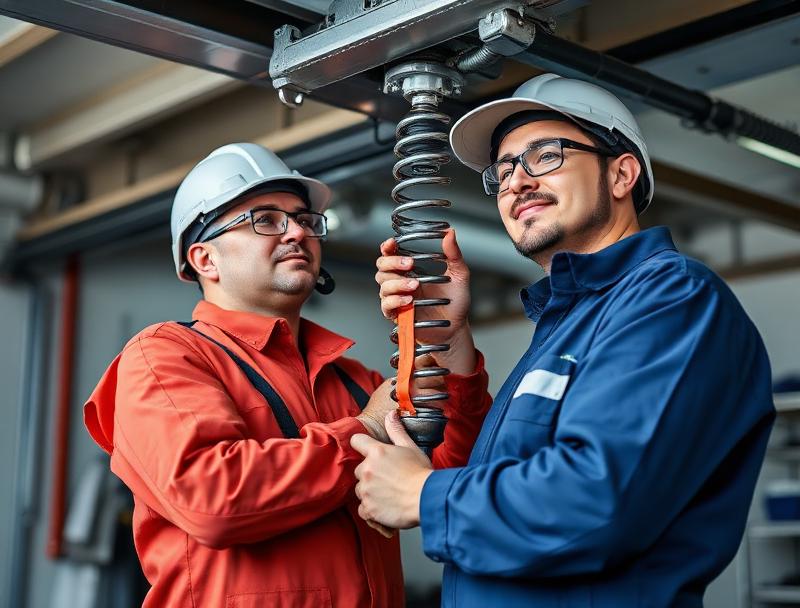Skilled garage door technicians at work in North Wilkesboro